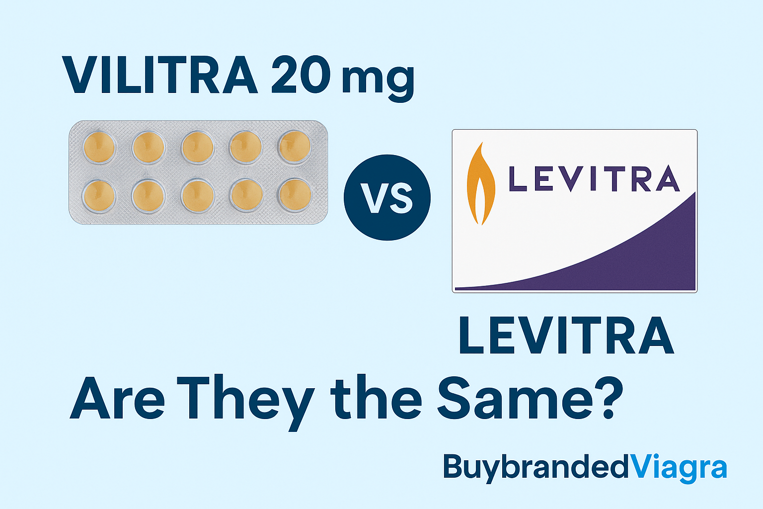 Vilitra 20 mg vs. Levitra: Are They the Same?
