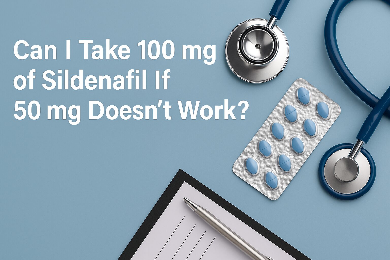 Can I Take 100 mg of Sildenafil If 50 mg Doesn’t Work?