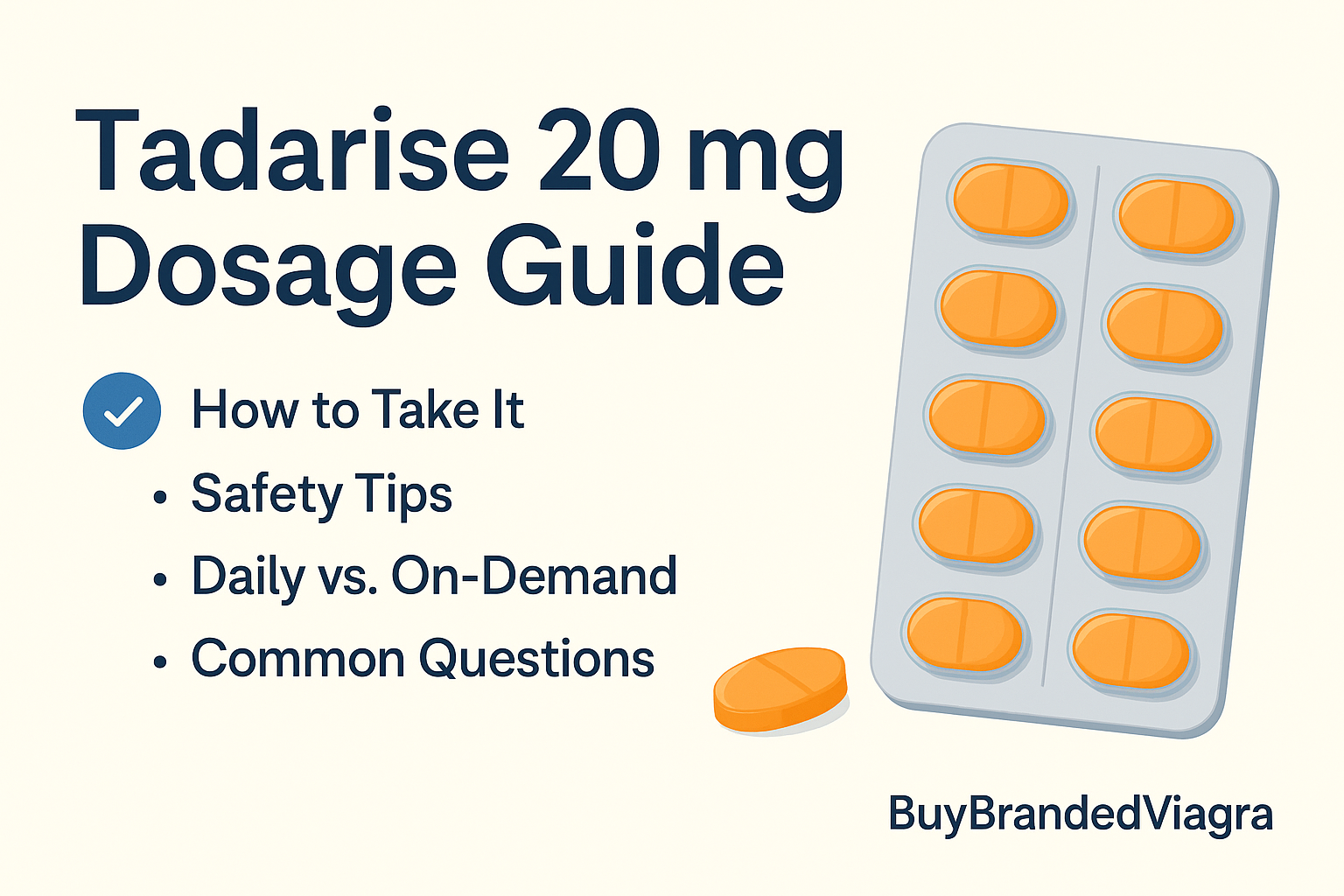 Tadarise 20 mg Dosage Guide: How to Take It Safely & Effectively