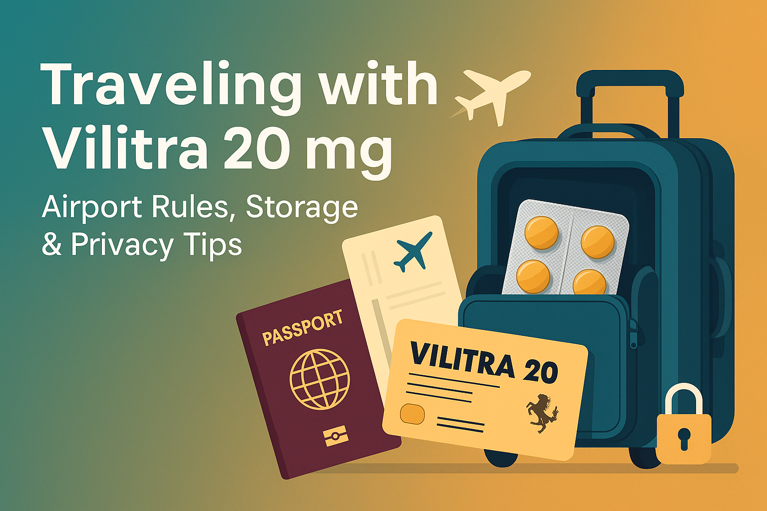 Traveling with Vilitra 20 mg: Airport Rules, Storage, and Discretion Tips