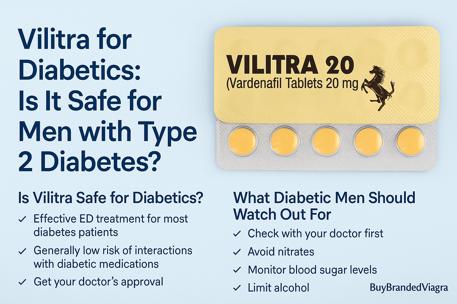 Vilitra for Diabetics: Is It Safe for Men with Type 2 Diabetes?